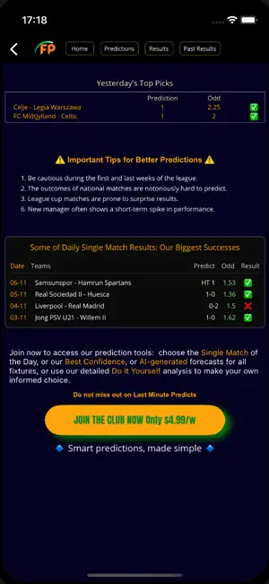 AI & HI Football Predictions screenshot 2