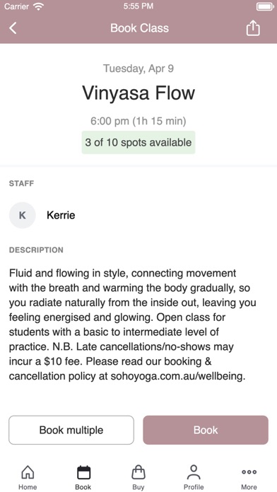SoHo Yoga BNE Screenshot