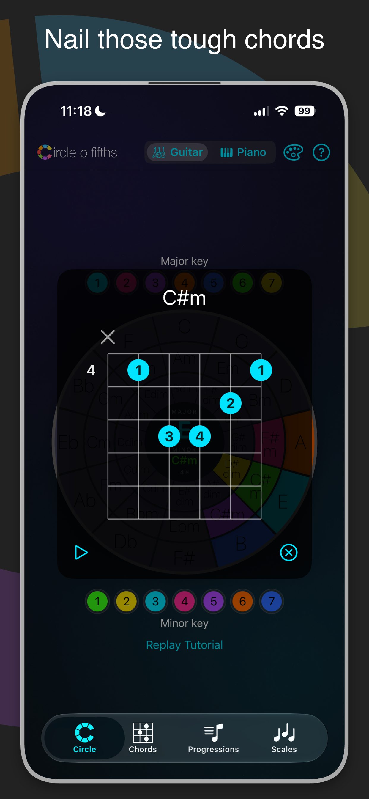 Circle o Fifths: Guitar+Piano screenshot 10