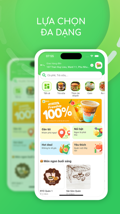 RYO - Giao đồ ăn & Đặt xe Screenshot