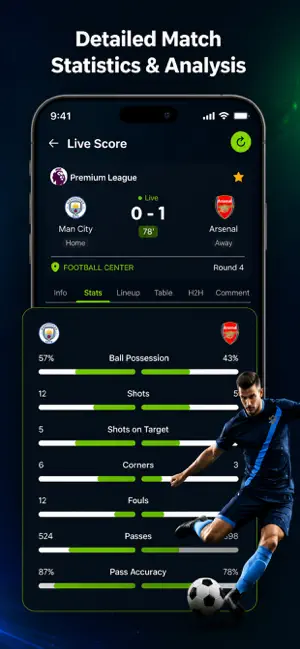 Football Live Score: Match Hub screenshot 3