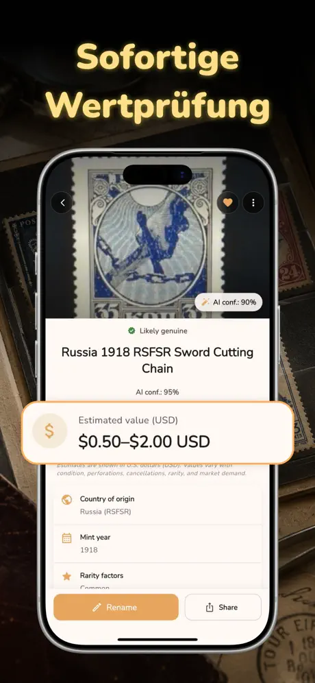Briefmarken-ID Sammlung‑App screenshot 3