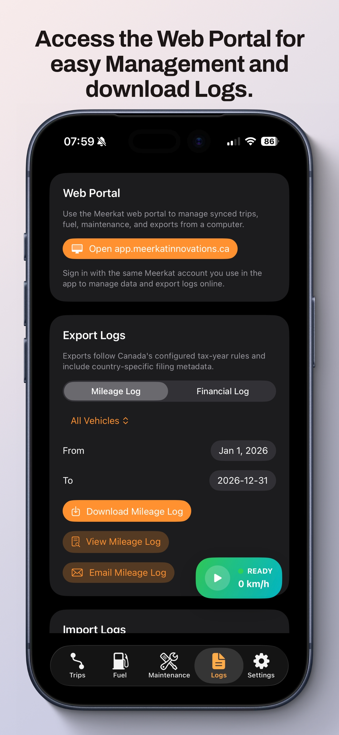 Mileage Tracker by Meerkat