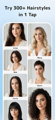 HairTry: AI HairCut Simulator iPhone screenshot