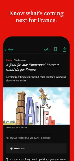 Capture d'écran de The Economist: News & Analysis sur iPhone 3