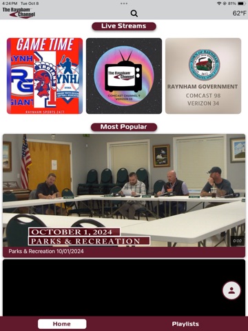 Raynham Channel iPad screenshot
