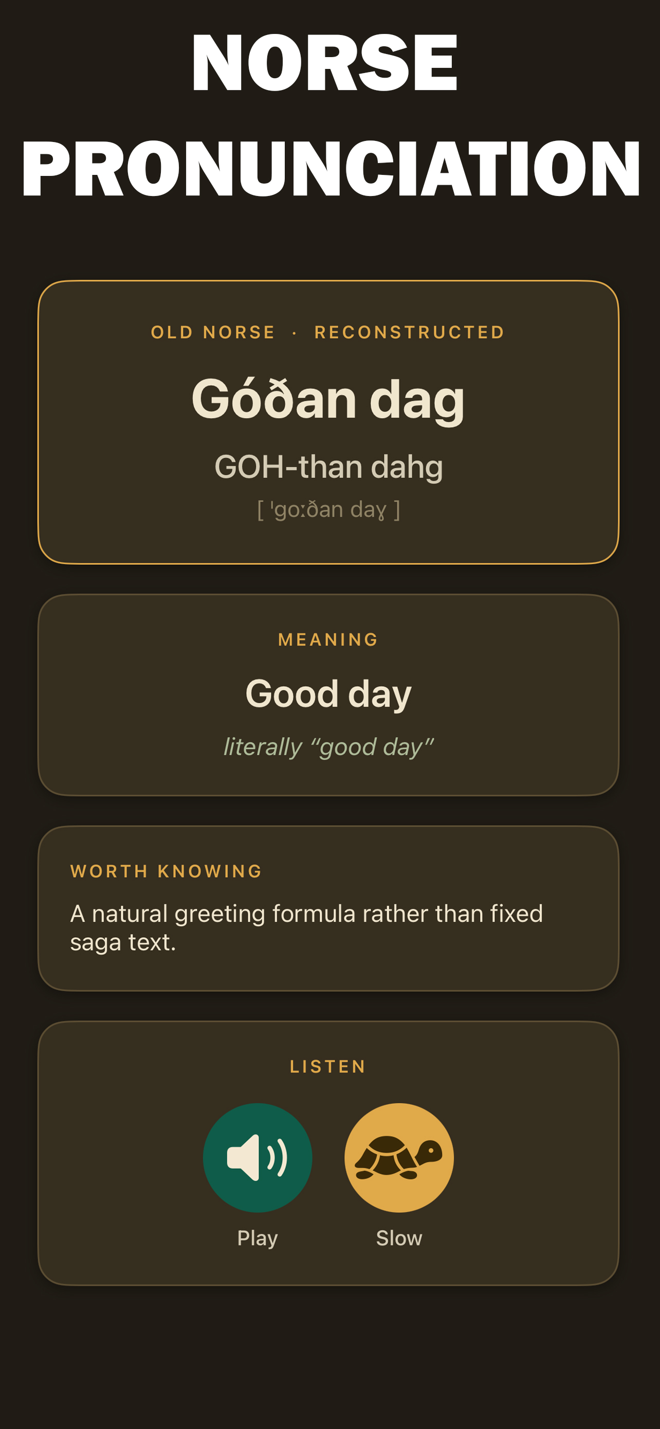 Learn Old Norse screenshot 2