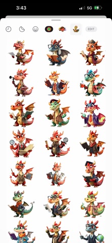 Professor Dragon Stickers screenshot