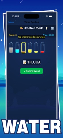 Water Challenge - Spell & Pour Screenshot 2 of 3