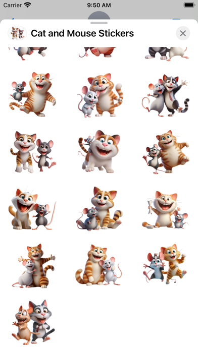 Screenshot #3 pour Cat and Mouse Stickers