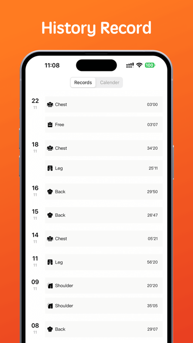 Workout & Calorie Tracker Screenshot