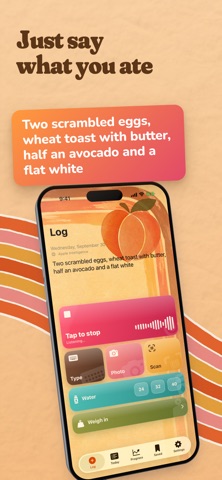 Peachy: Private Health Log app screenshot