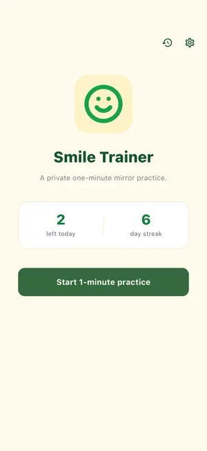 Smile Trainer: Mirror Practice screenshot 1