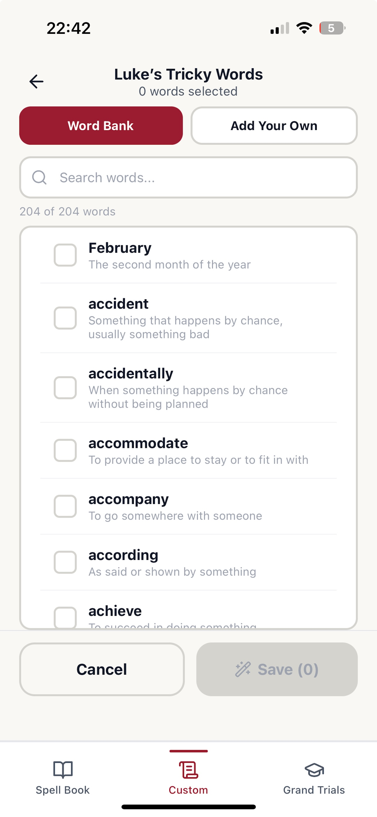 Academy of Spelling