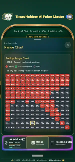 Texas Holdem AI Poker Trainer screenshot 4