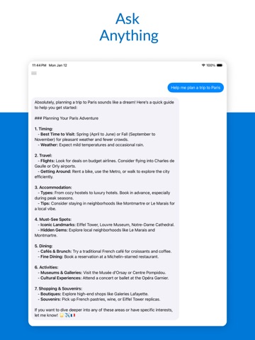 Private AI Chat App: Prompt iPad screenshot
