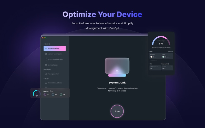 iConopt: System Clean app screenshot 2