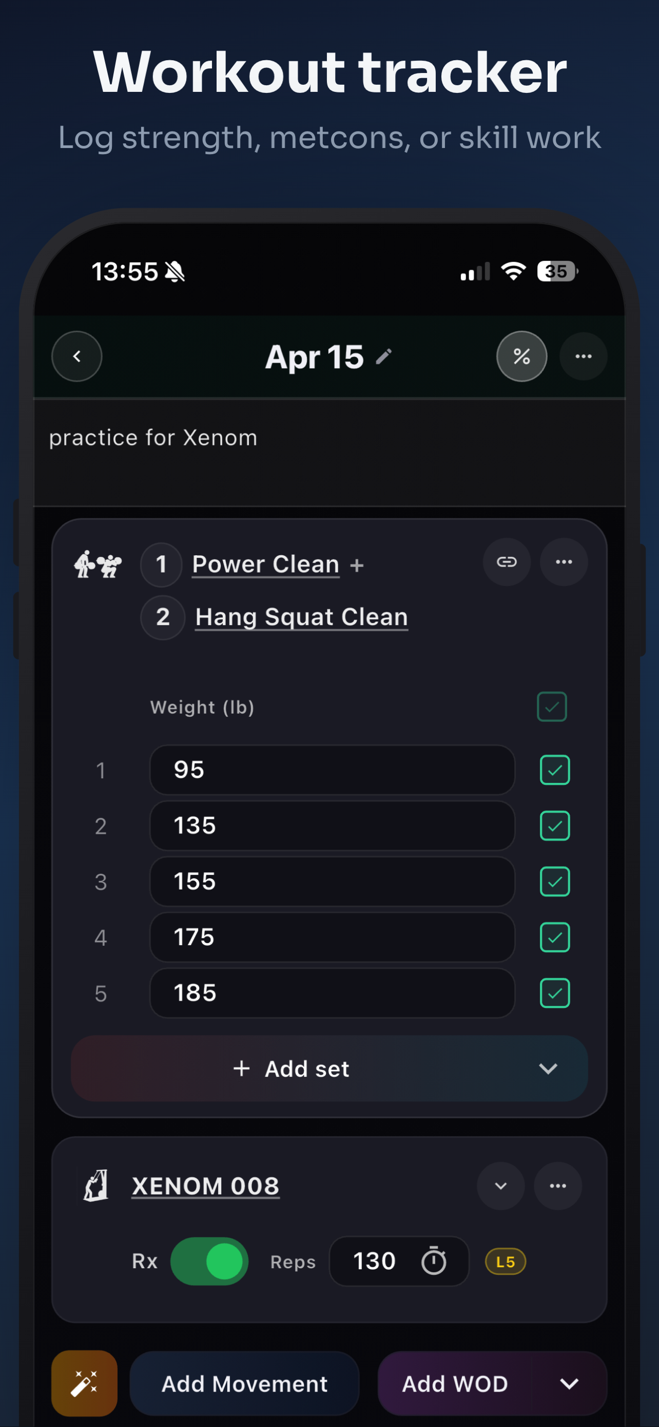 PRzilla - WOD & Fitness Log screenshot 6