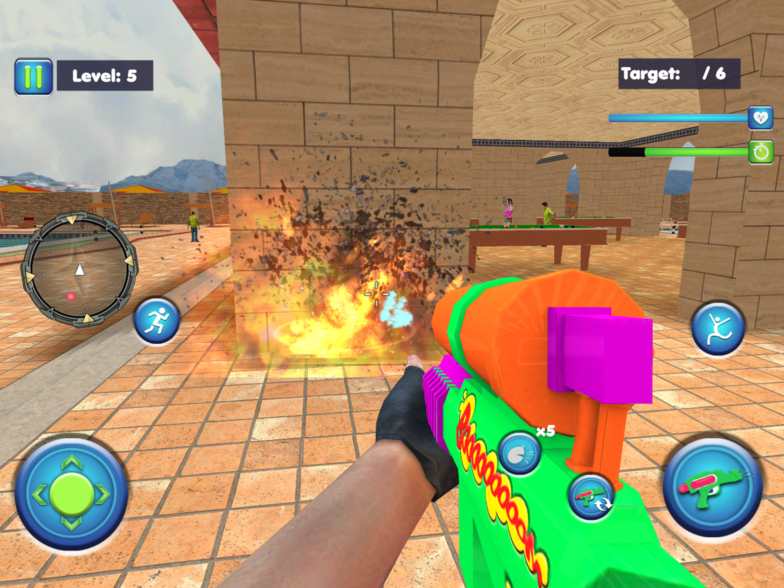 Pool Party FPS Gun Shooting 3D