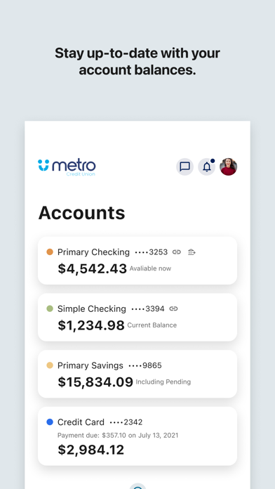 Metro Credit Union - Omaha iPhone screenshot 3 - Finance app