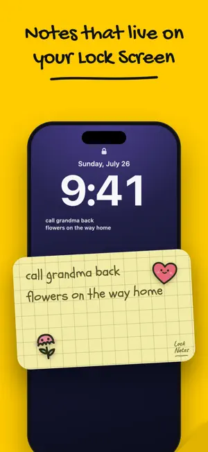 LockNotes: Lock Screen Notes screenshot 1