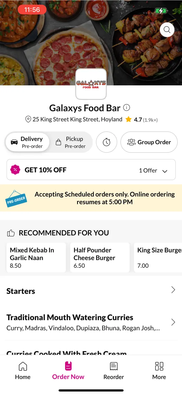 Screenshot #2 pour Galaxys Food Bar Hoyland