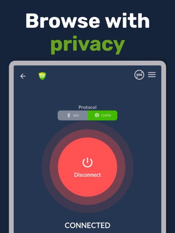 VPN.lat: unlimited and secure iPad screenshot