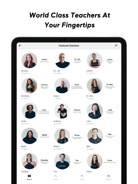 All•In•One Wellbeing | CARAVAN iPad screenshot 7 - Health & Fitness app
