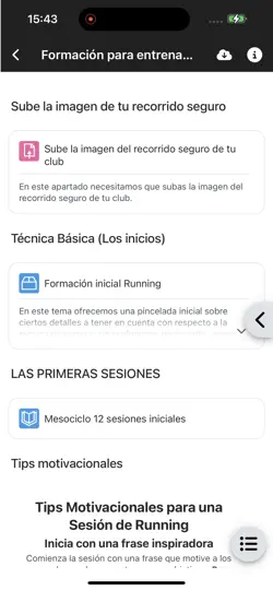 Captura de pantalla de Synergym Academy en iPhone 3