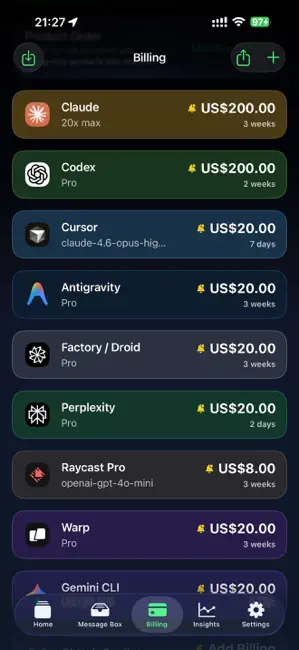 LimitWatch iPhone screenshot 4