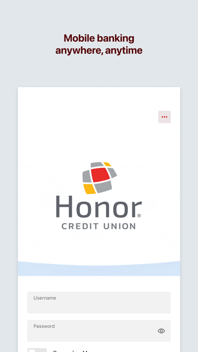 Screenshot 1 of Honor CU Mobile App