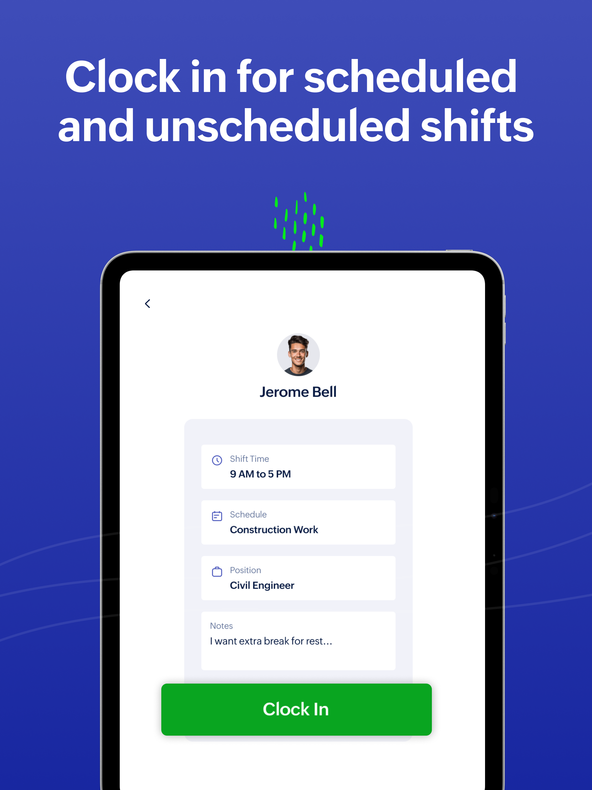 Zoho Shifts Kiosk