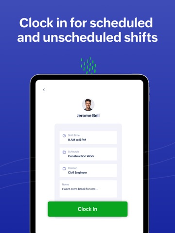 Zoho Shifts Kiosk iPad screenshot