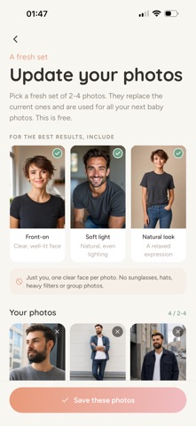 Pipkin: AI Baby Generator iPhone screenshot