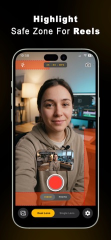 TwinCam: Dual Video Recorder iPhone screenshot