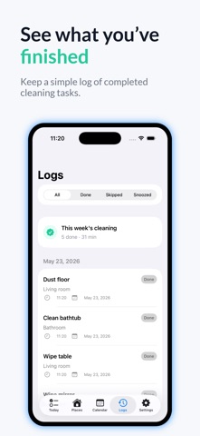 HomeDone: Cleaning Schedule iPhone screenshot