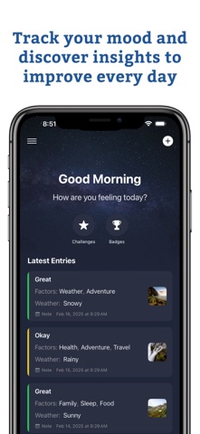 Mo0d: Mood Journal & Affirm Screenshot 2 of 9