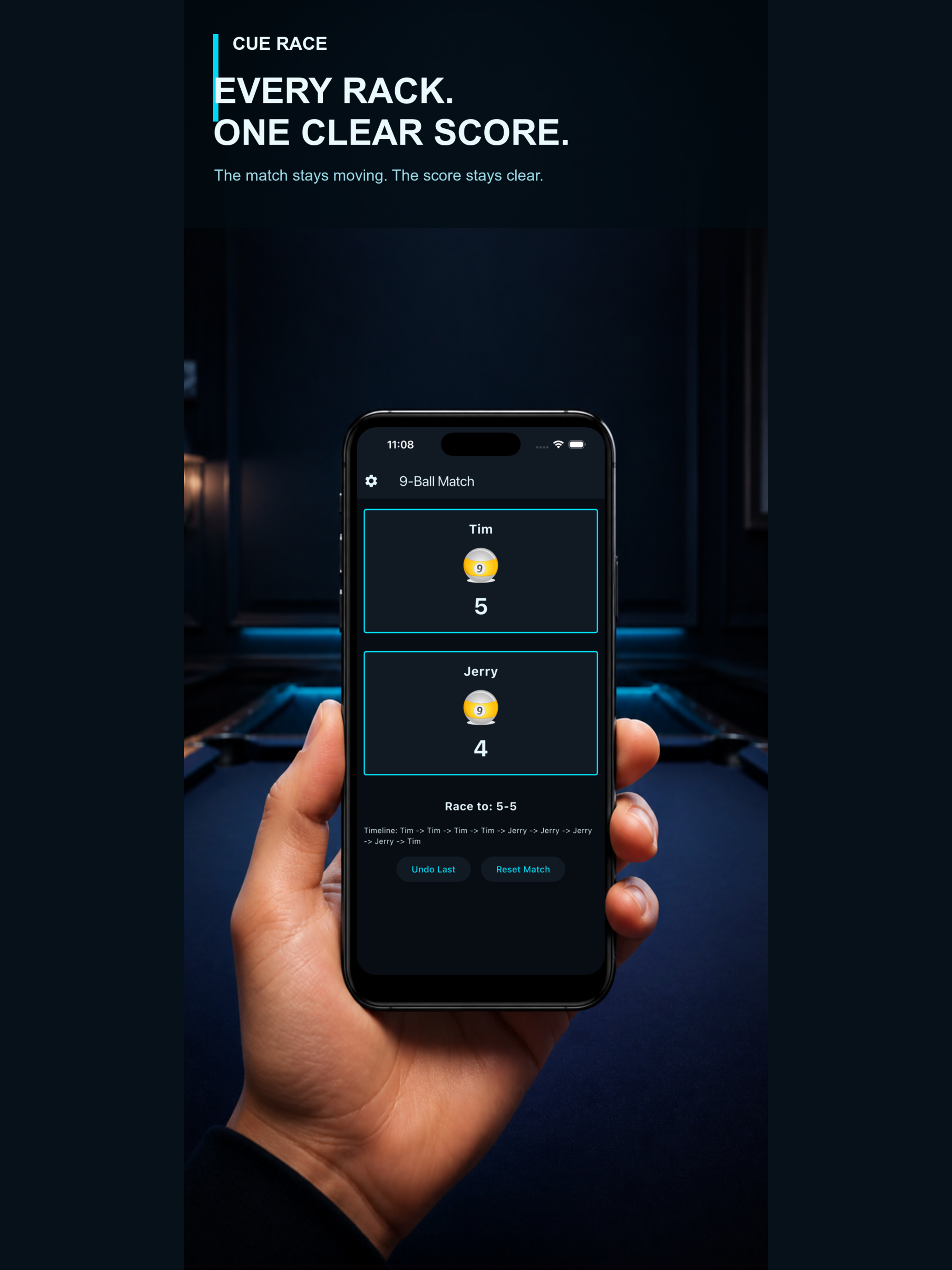 CueRace: Pool Scorekeeper screenshot 7