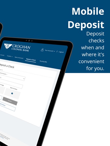 Croghan Mobile Banking iPad screenshot