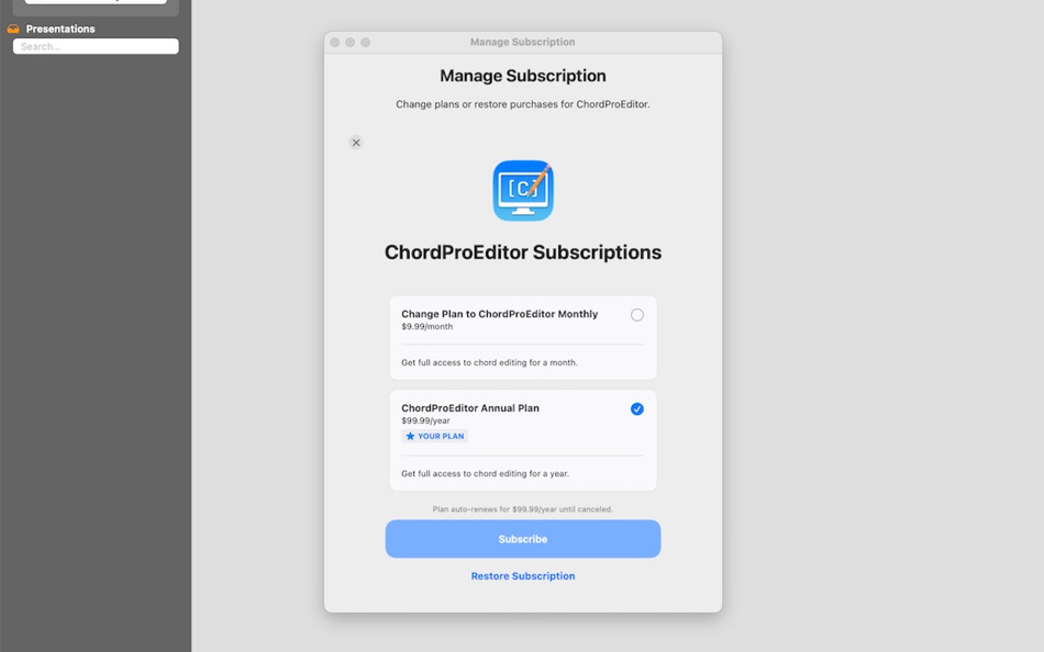 #10. ChordProEditor [C] (macOS) 由: Kevin Haglund