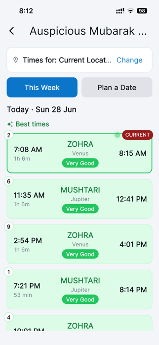 Mubarak Time Calculator Screenshot 7 of 8