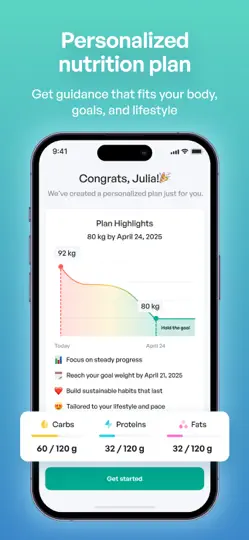 Captura de pantalla de FitWise: Calorie Tracker en iPhone 3