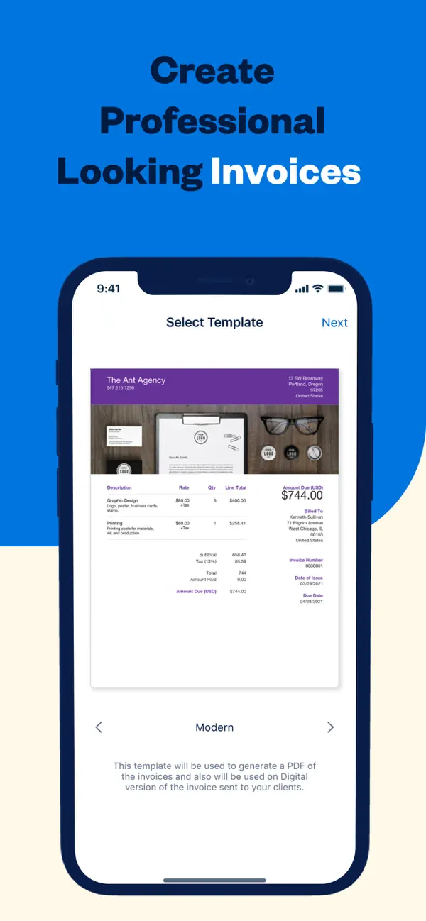 Screenshot #2 pour FreshBooks Invoicing App