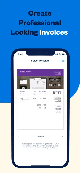 FreshBooks Invoicing Appのスクリーンショット（2/7）