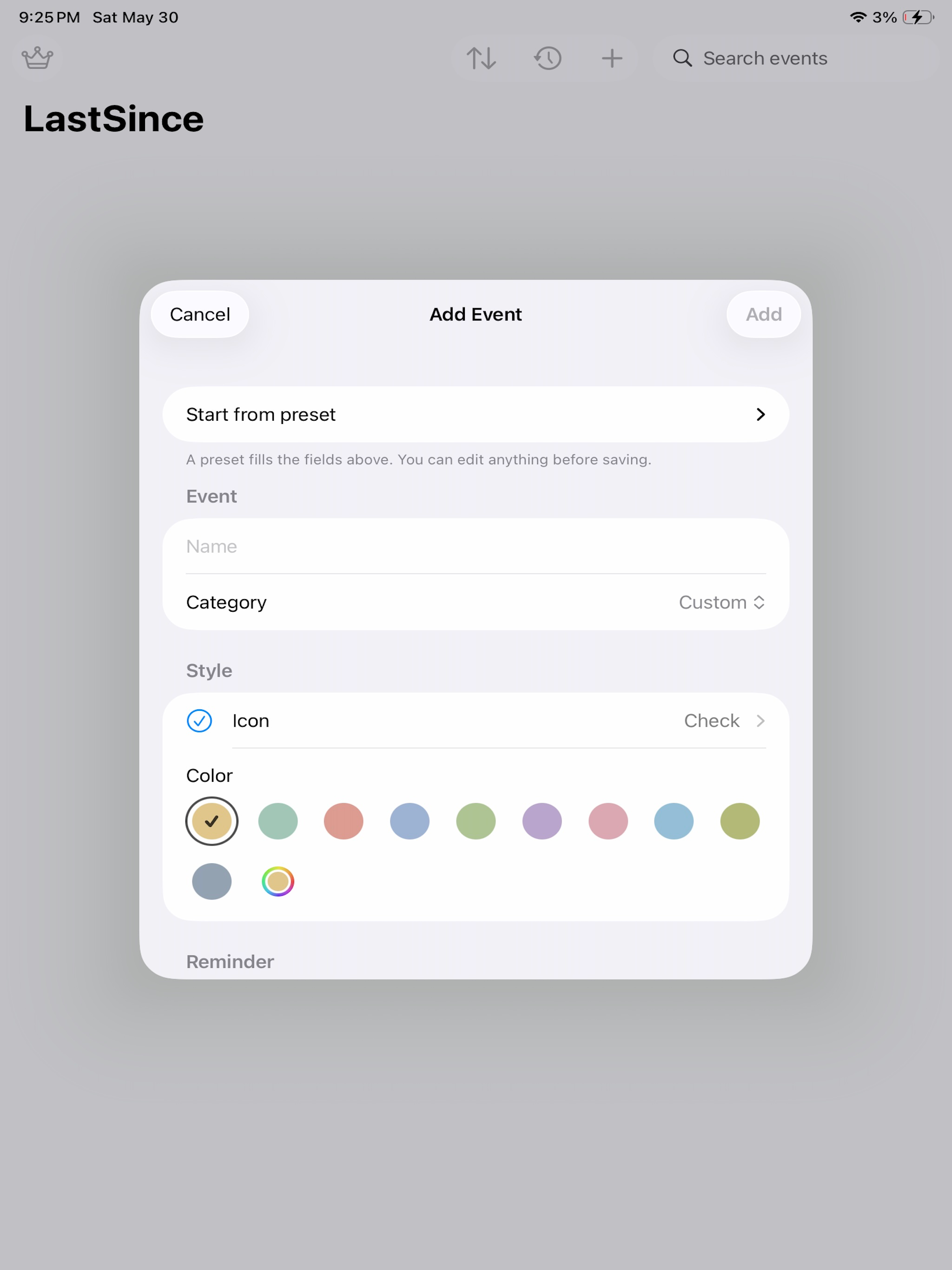 LastSince: Routine Tracker