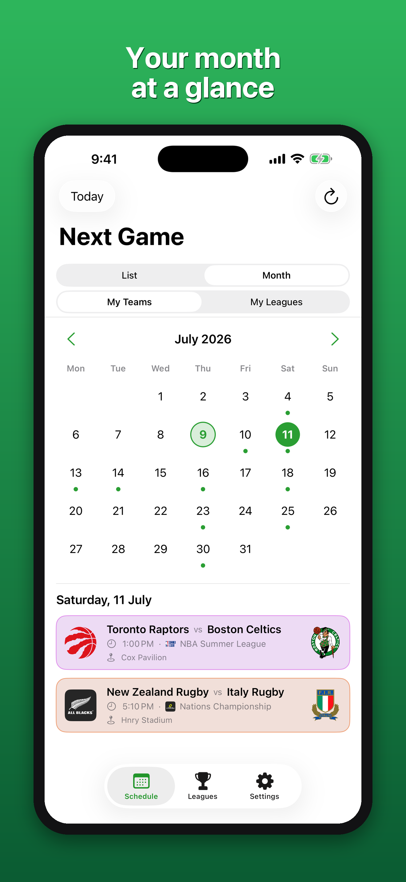 Next Game: Upcoming Sports screenshot 3