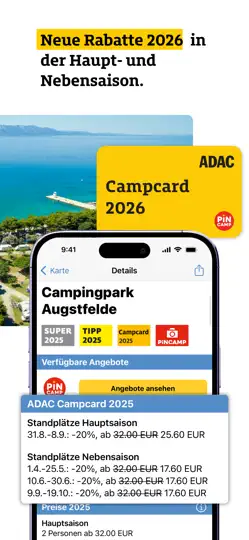 Screenshot von ADAC Camping / Stellplatz 2026 auf dem iPhone 3