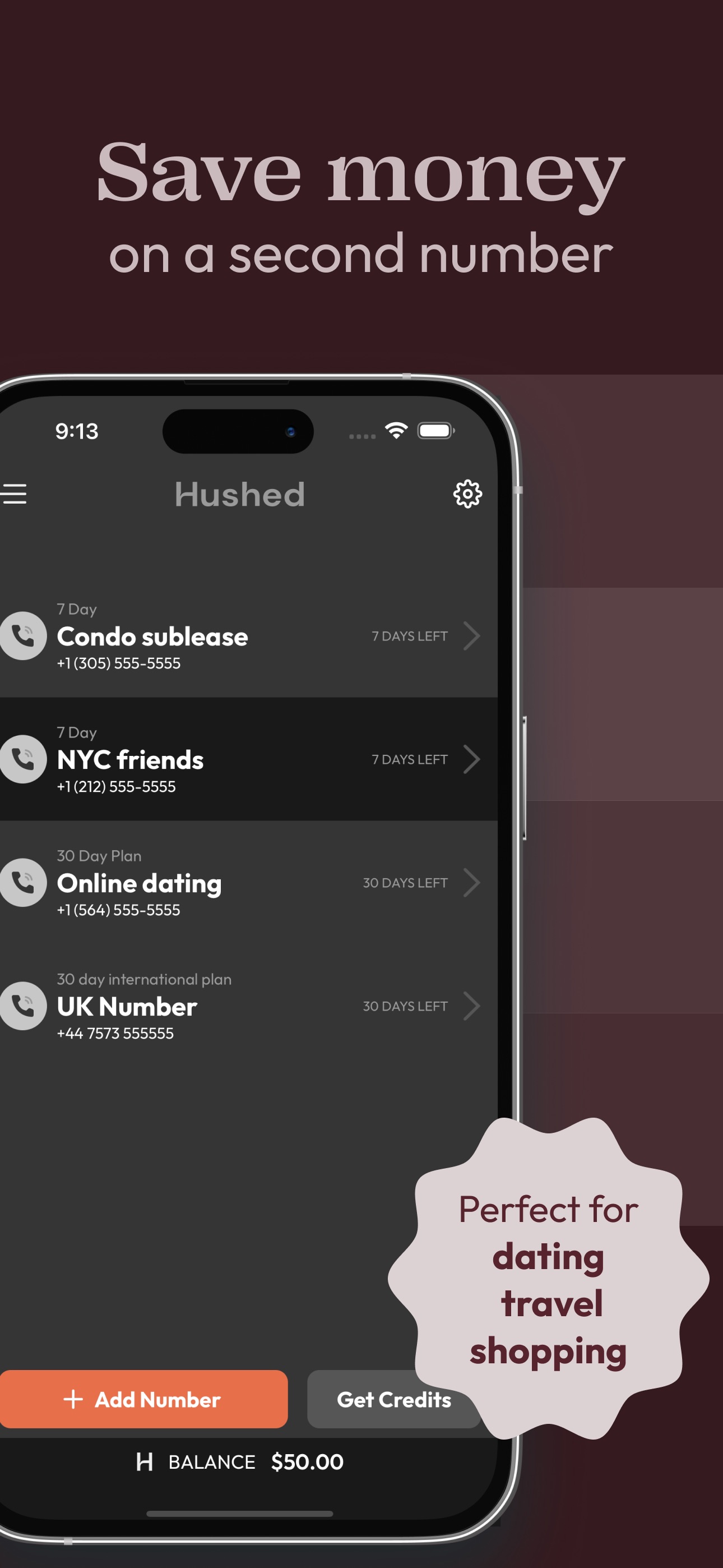 Screenshot 5 of Hushed: UK Second Phone Number