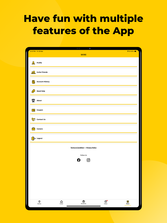 Super Chix iPad screenshot 4 - Food & Drink app