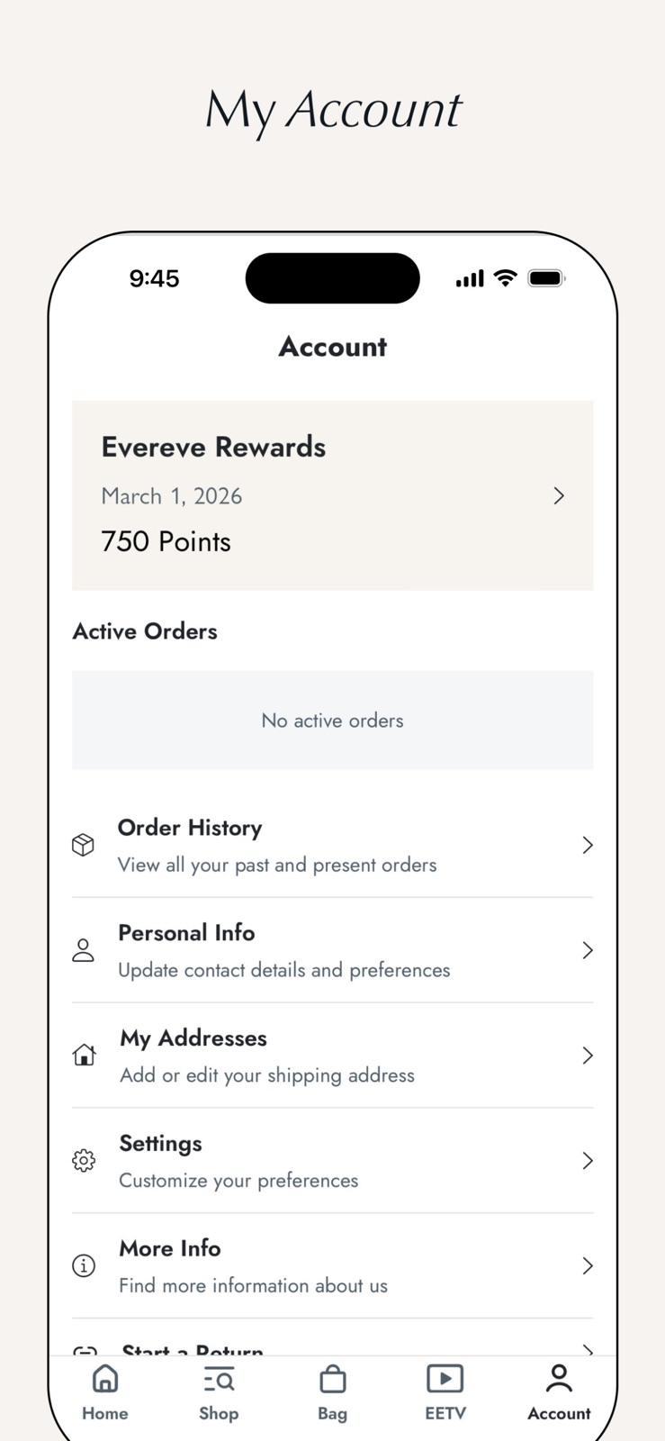 EVEREVE iphone screenshot 3